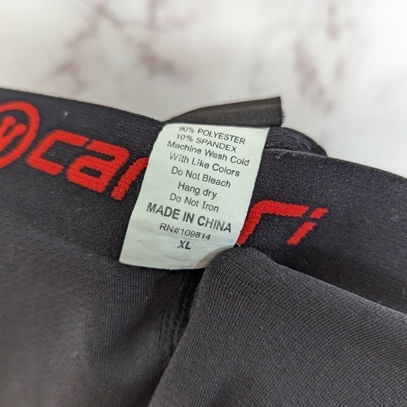 Canari Cycling Shorts Mens XL Padded Bike Black Red Spandex Stretch Athletic - Picture 8 of 9